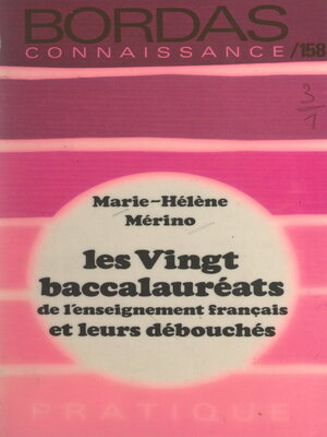 cover image of Les vingt baccalauréats de l'enseignement français